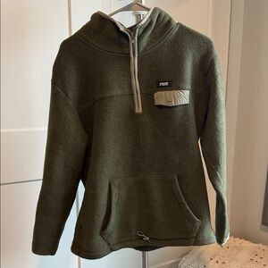 PINK Victoria's Secret Men's Zip Up Sweater in Olive